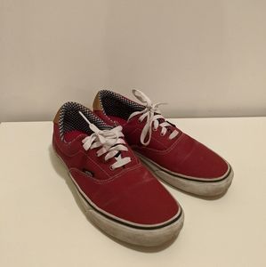 Men's Red Classic Canvas Vans